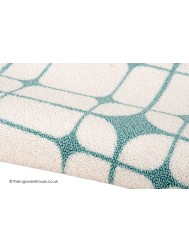 Linear Turquoise Rug - Thumbnail - 4