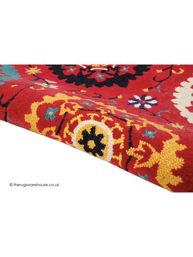 Suzani Red Rug - 4