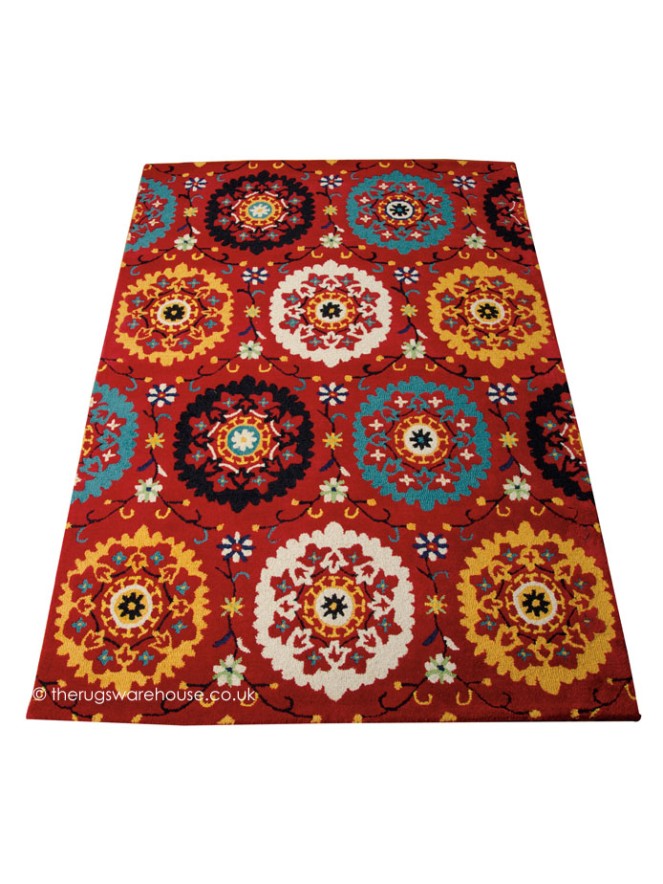 Suzani Red Rug - 6