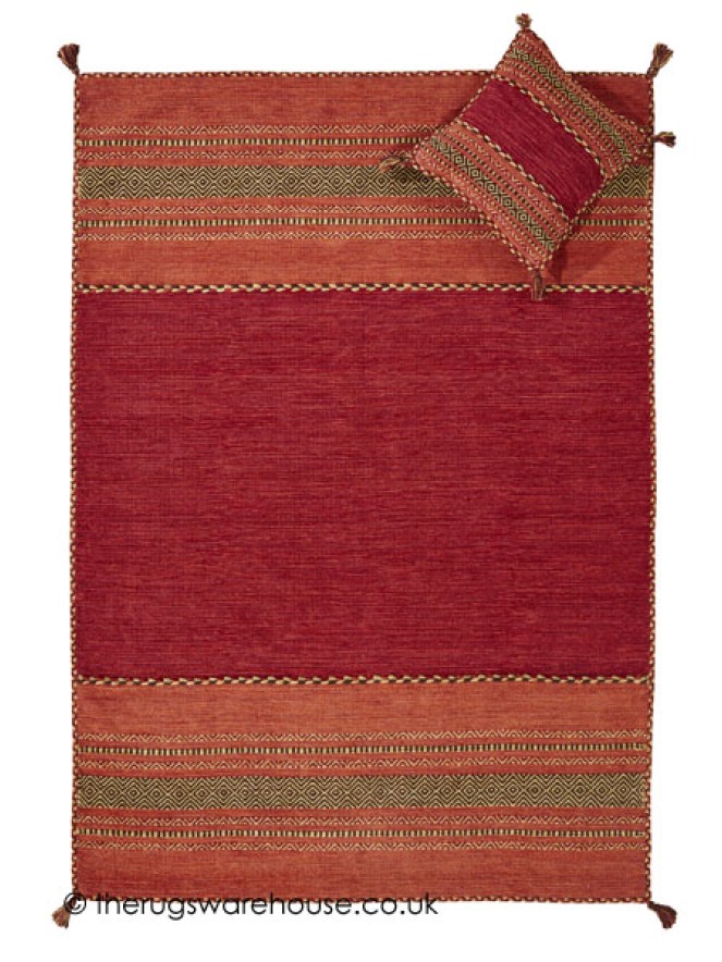 Kelim Red Rug - 6
