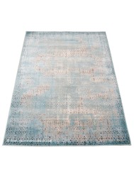 Patch Stripes Blue Rug - Thumbnail - 6