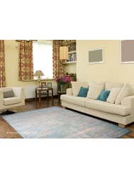 Patch Stripes Blue Rug - Thumbnail - 2