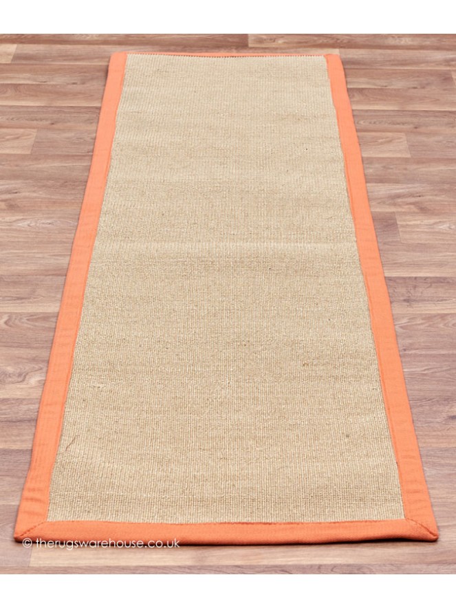 Sisal Linen Orange Runner - 3