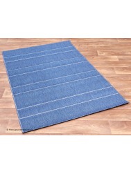 Patio Stripes Blue Rug - Thumbnail - 2