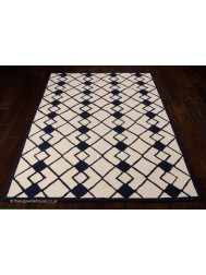 Decor Ivory Navy Rug - Thumbnail - 2