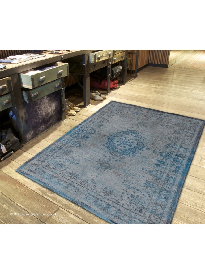 Grey Turquoise Rug - 4