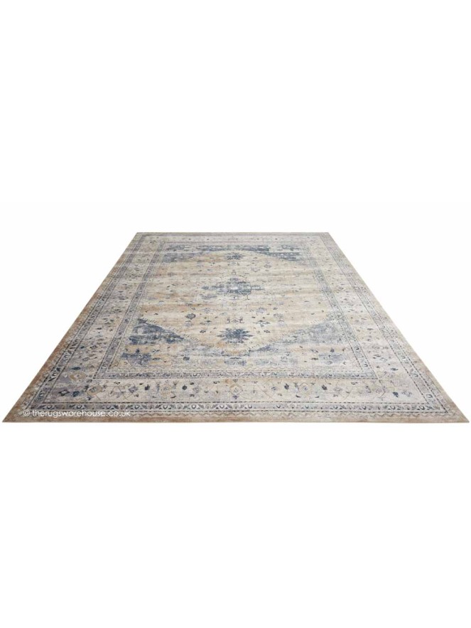 Malta Beige Blue Rug - 5