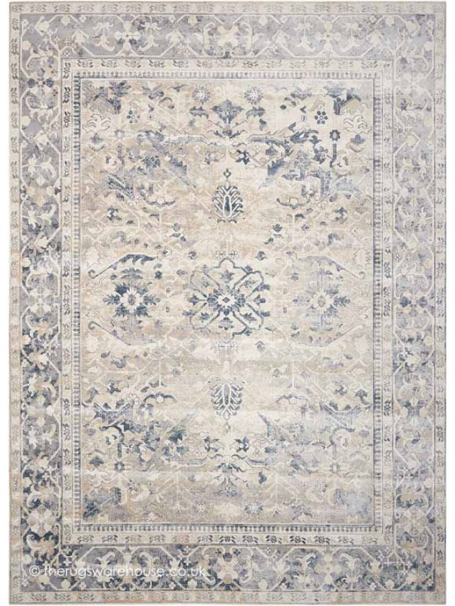 Malta Ivory Blue Rug - 6