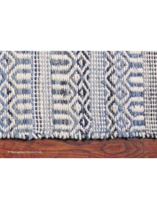 Sarah Ivory Blue Rug - 3