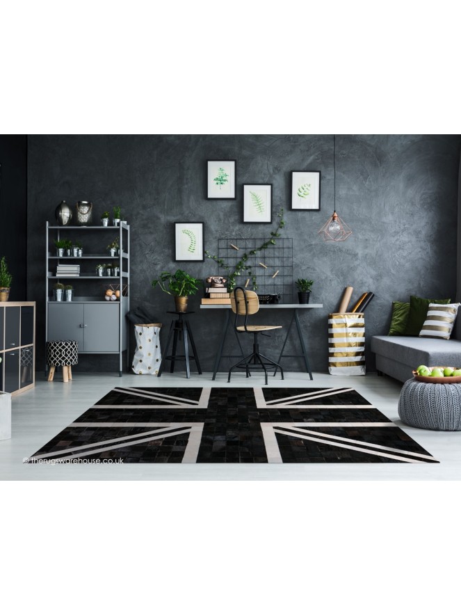 Black Union Jack Rug - 3