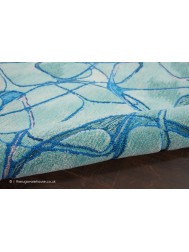 Polygons Symmetry Aqua Rug - Thumbnail - 5