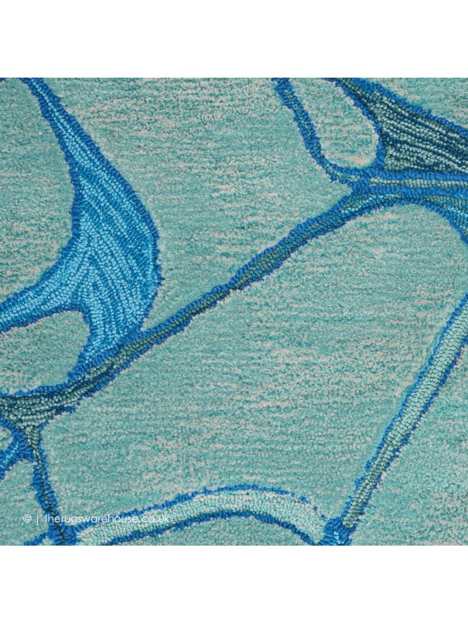 Polygons Symmetry Aqua Rug - 6