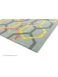 Matrix Hexagon Silver Rug - Thumbnail - 3