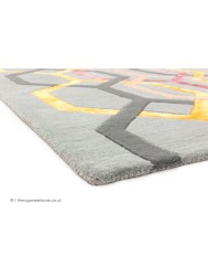 Matrix Hexagon Silver Rug - Thumbnail - 4