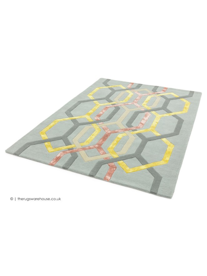 Matrix Hexagon Silver Rug - 6