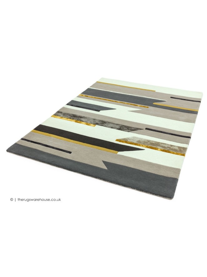 Rhombus Grey Mustard Rug - 6