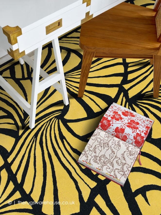 Japanese Fans Gold Rug - 3