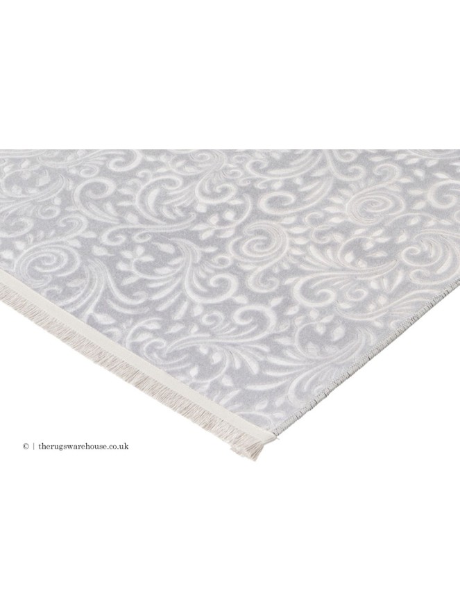 Peri Damask Grey Rug - 3