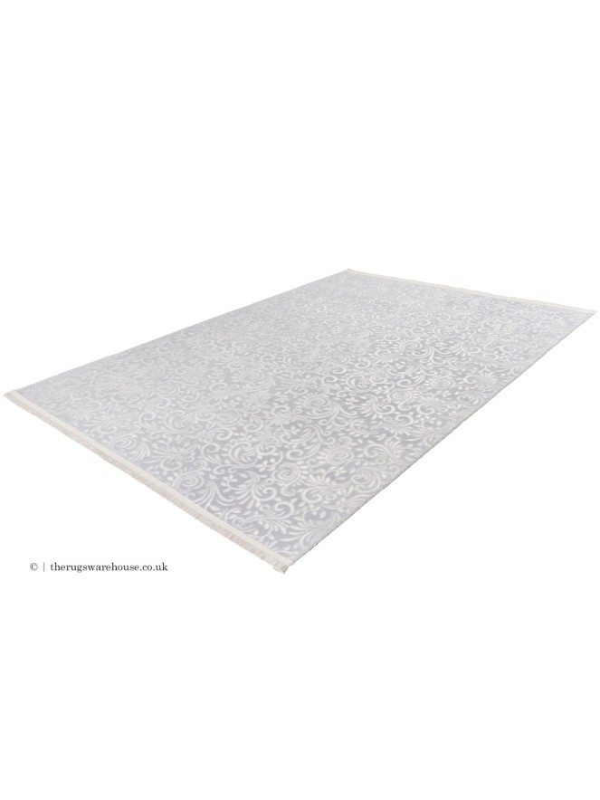 Peri Damask Grey Rug - 6