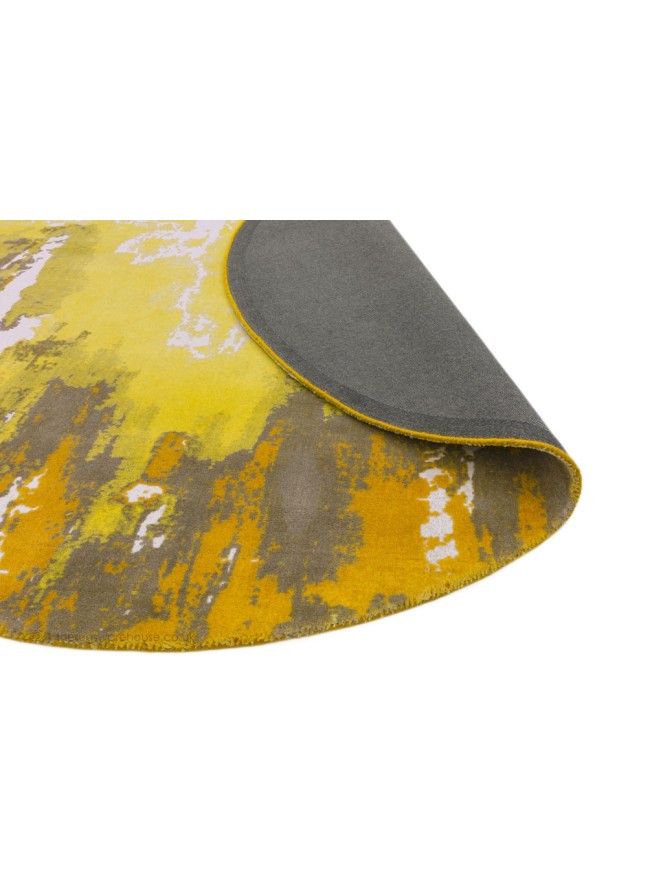 Saturn Yellow Circle Rug - 4