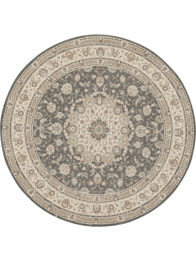 Garzan Grey Circle Rug - 5
