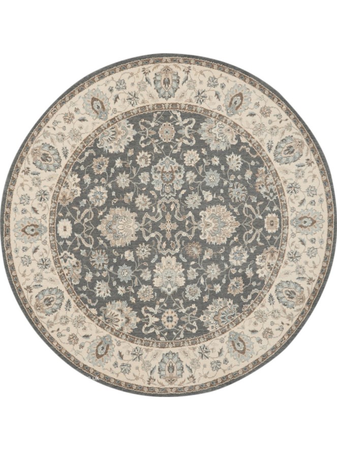 Diyala Grey Circle Rug - 5
