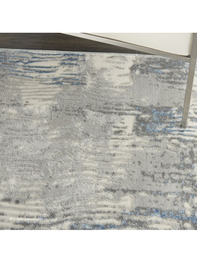 Solace Wave Blue Rug - 6