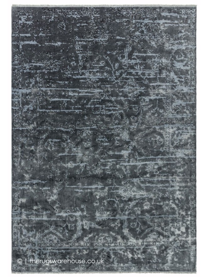 Zehraya Charcoal Vintage Rug - 7
