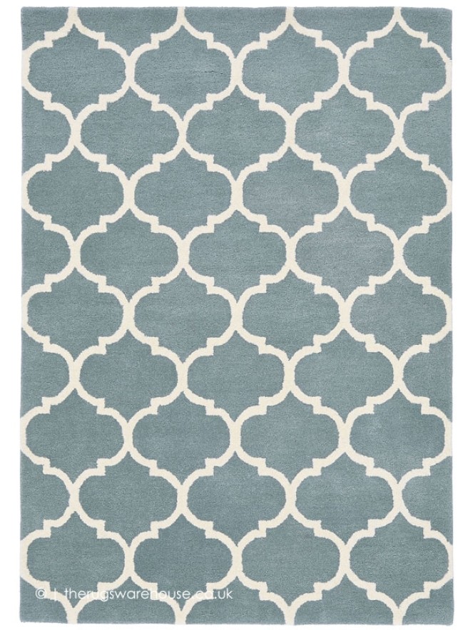 Albany Ogee Duck Egg Rug - 6