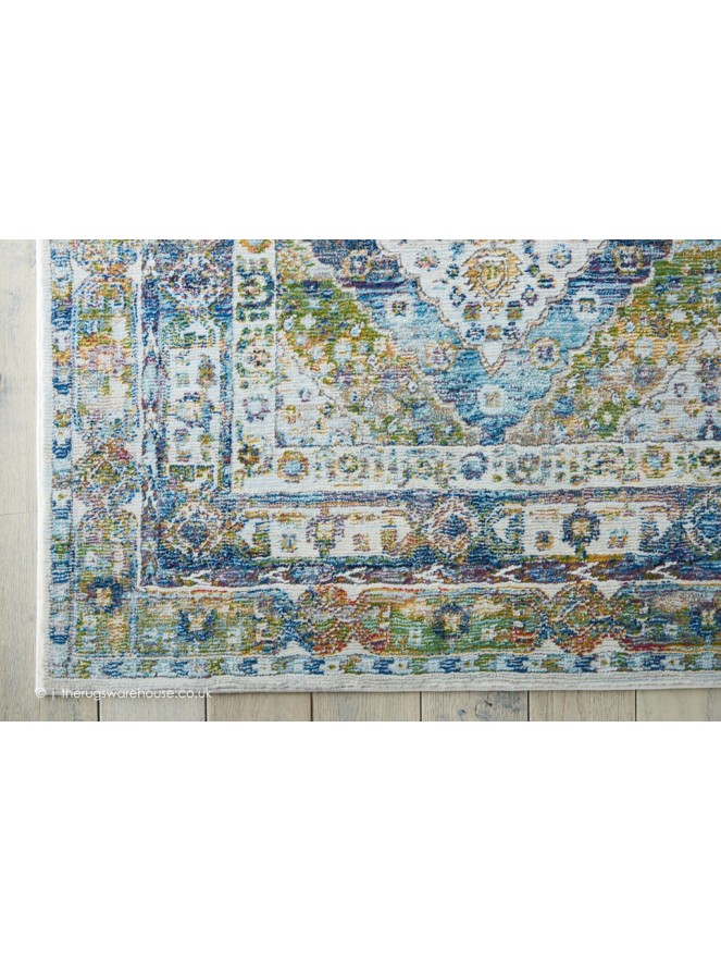 Ankara Blue Green Rug - 7