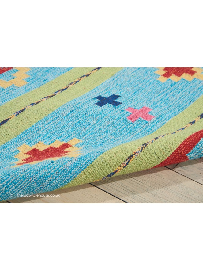 Baja Diamonds Blue Rug - 5