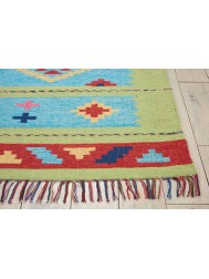 Baja Diamonds Blue Rug - Thumbnail - 6