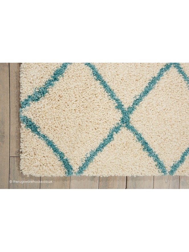 Brisbane Ivory Aqua Rug - 4