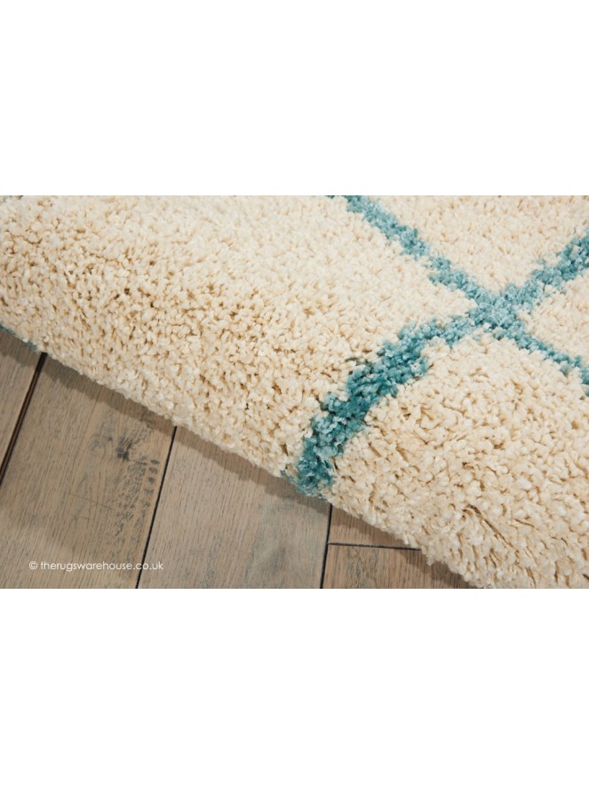 Brisbane Ivory Aqua Rug - 5