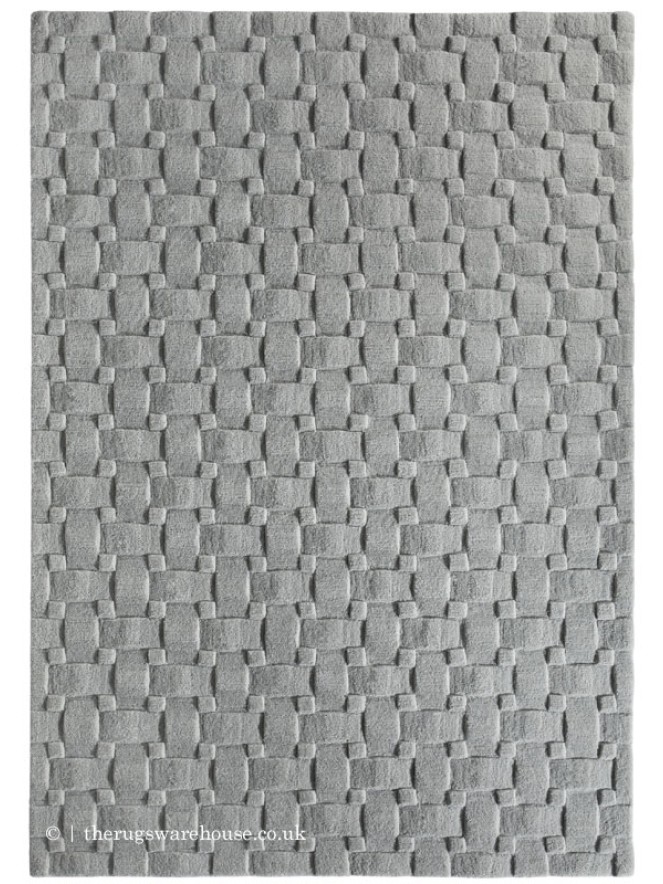 Basket Weave Grey Rug - 6