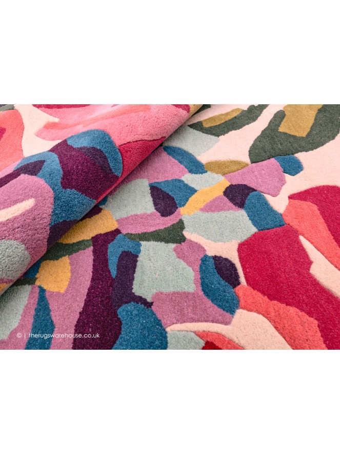 Floreale Fuschia Circle Rug - 5