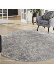 Phoenix Ivory Silver Circle Rug - Thumbnail - 2