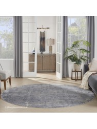 Esta Grey Circle Rug - Thumbnail - 3