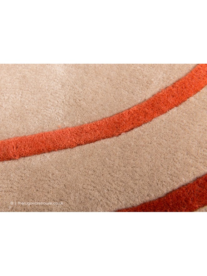 Riga Beige Coral Circle Rug - 5