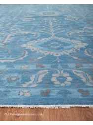 Blue Ushak Rug - Thumbnail - 3