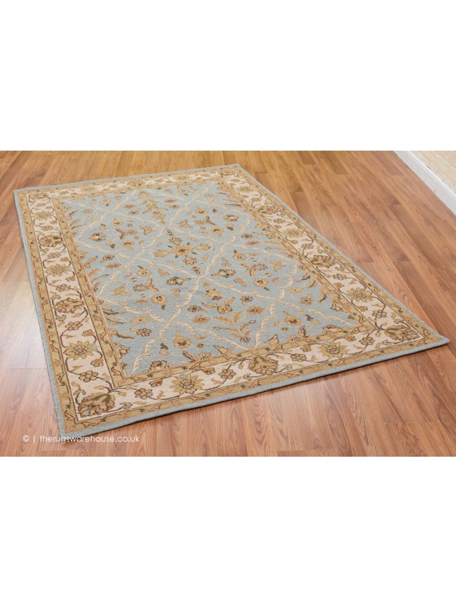 Sumak Blue Cream Rug - 3