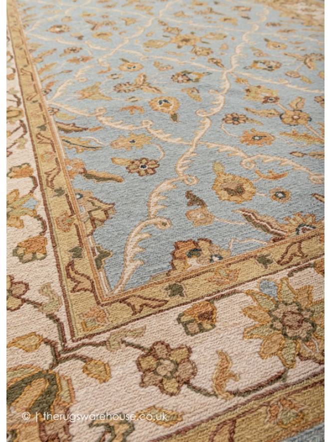 Sumak Blue Cream Rug - 6