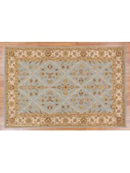 Sumak Blue Cream Rug - Thumbnail - 8