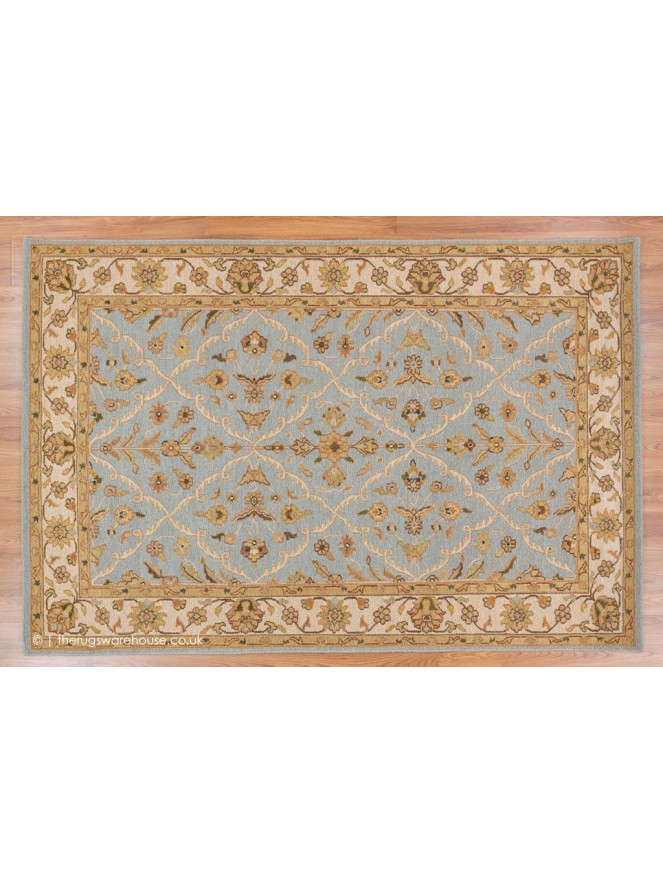 Sumak Blue Cream Rug - 8
