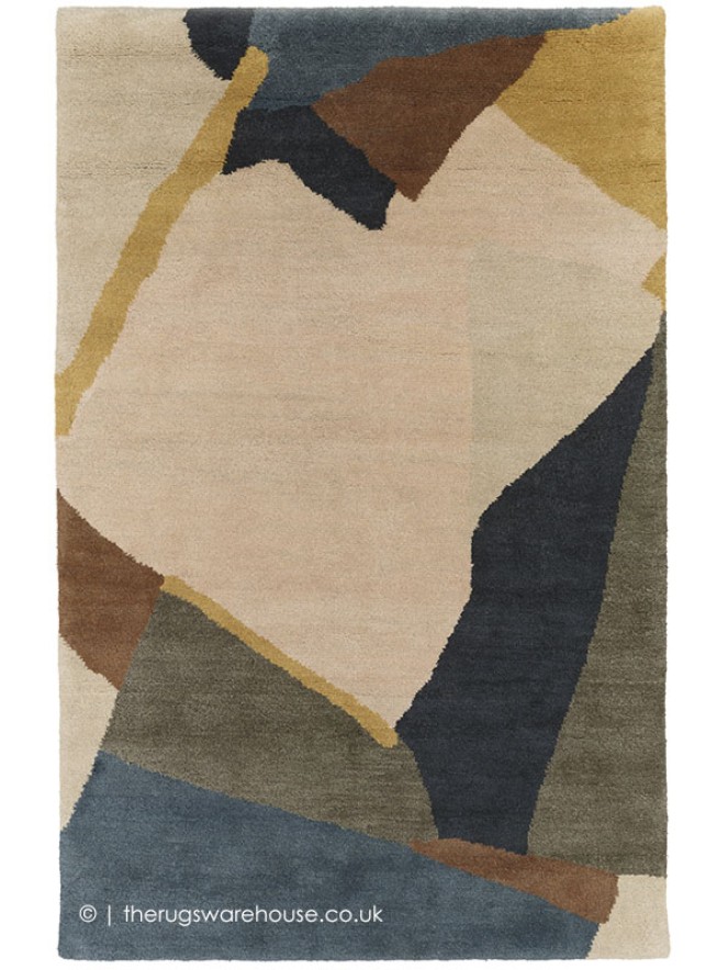 Abstract Kaki Rose Rug - 6