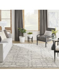 Luna Ivory Grey Rug - Thumbnail - 2