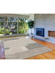 Tiko Blocks Ivory Teal Rug - Thumbnail - 2