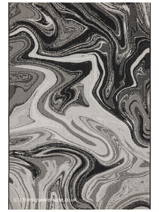 Patio Black Marble Rug - 6