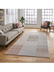 Apollo Stripe Grey Rose Rug - Thumbnail - 2