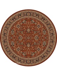 Kolam Red Round Rug - Thumbnail - 3